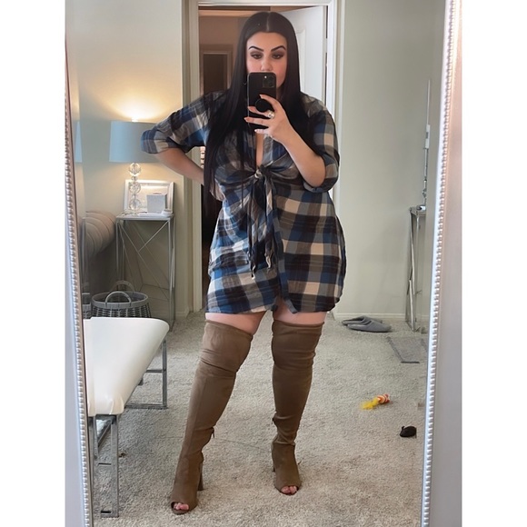Fashion Nova Dresses & Skirts - Plaid Flannel Dress 2X